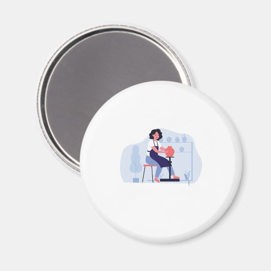 Ik denk dingen die aardekerij-porseleinen-cadeautj magneet (Voorkant / Achterkant)