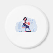 Ik denk dingen die aardekerij-porseleinen-cadeautj magneet (Voorkant)