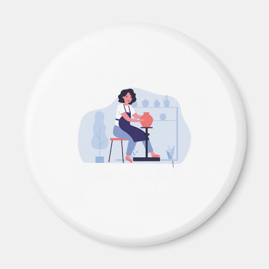 Ik denk dingen die aardekerij-porseleinen-cadeautj magneet (Voorkant)