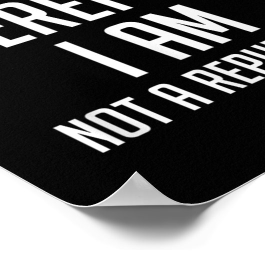 Ik denk dus dat ik geen republikeins democratisch poster (Hoek)