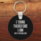 Ik denk dus dat ik geen republikeins democratisch  sleutelhanger (Voorkant)