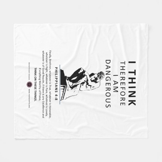 Ik denk dus dat ik gevaarlijk ben fleece deken (Voorkant (Horizontaal))