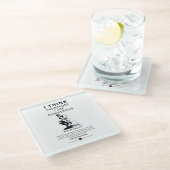 Ik denk dus dat ik gevaarlijk ben glazen onderzetter (Schuin)