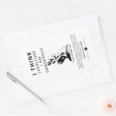 Ik denk dus dat ik gevaarlijk ben rechthoekige sticker (Envelop)