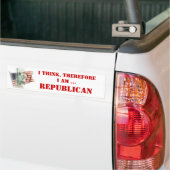 Ik denk dus dat ik Republikein ben Bumpersticker (Op Truck)