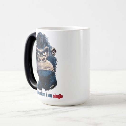 Ik denk dus dat ik single ben magische mok (Voorkant links)