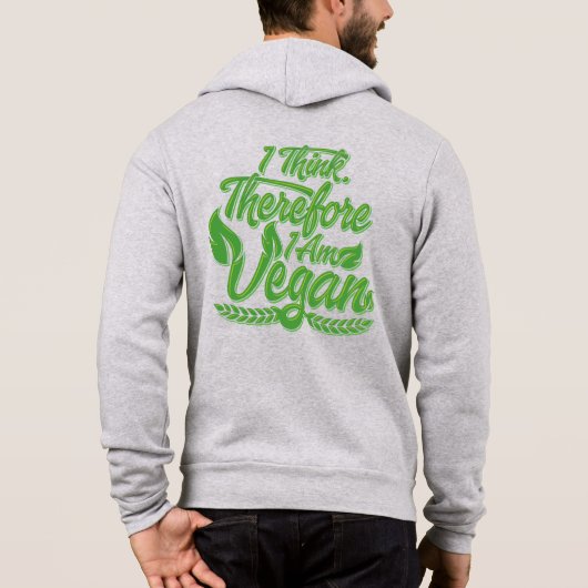 Ik denk dus dat ik Vegan ben Hoodie (Achterkant)