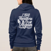 Ik denk dus dat ik Vegan ben Hoodie (Achterkant)