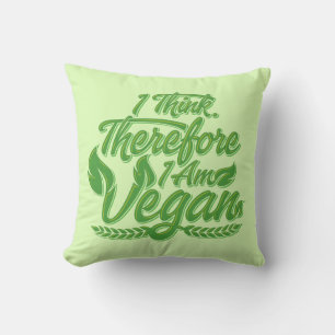 Ik denk dus dat ik Vegan ben Kussen