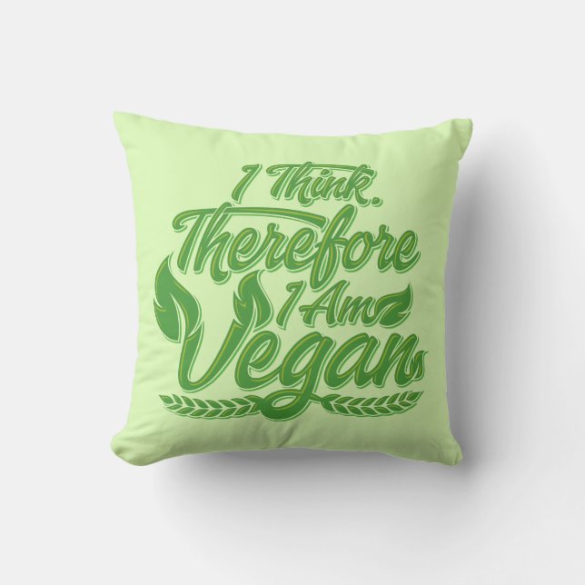 Ik denk dus dat ik Vegan ben Kussen (Voorkant)
