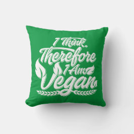 Ik denk dus dat ik Vegan ben Kussen
