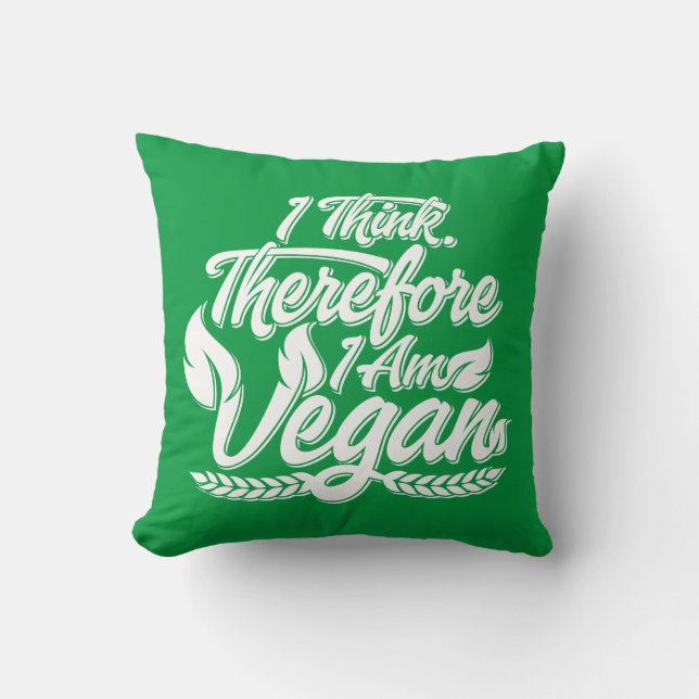 Ik denk dus dat ik Vegan ben Kussen (Voorkant)