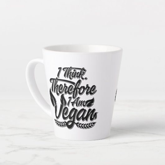 Ik denk dus dat ik Vegan ben Latte Mok (Linkerhoek)