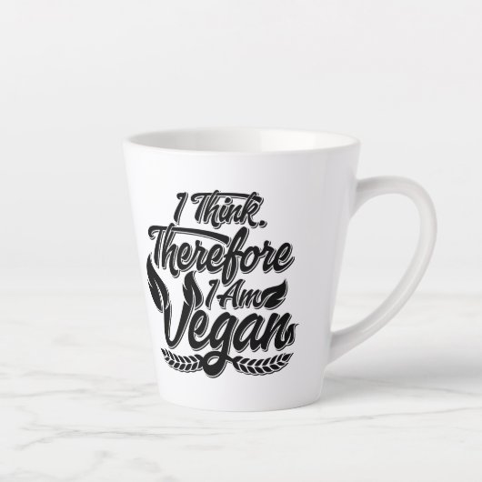 Ik denk dus dat ik Vegan ben Latte Mok (Rechts)