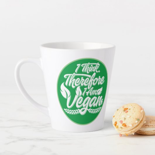 Ik denk dus dat ik Vegan ben Latte Mok (In situ)