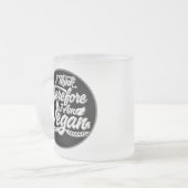 Ik denk dus dat ik Vegan ben Matglas Koffiemok (Voorkant links)