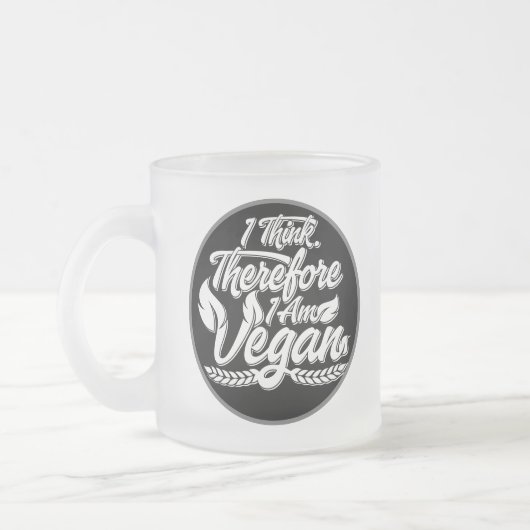 Ik denk dus dat ik Vegan ben Matglas Koffiemok (Links)