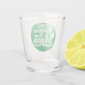 Ik denk dus dat ik Vegan ben Shot Glas (Achterkant)
