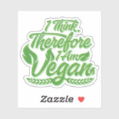 Ik denk dus dat ik Vegan ben Sticker (Vel)