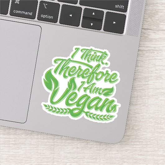 Ik denk dus dat ik Vegan ben Sticker (Detail)