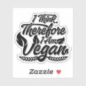 Ik denk dus dat ik Vegan ben Sticker (Vel)