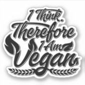 Ik denk dus dat ik Vegan ben Sticker (Voorkant)