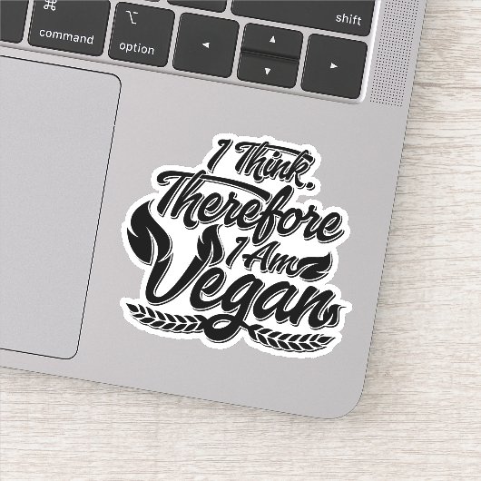 Ik denk dus dat ik Vegan ben Sticker (Detail)