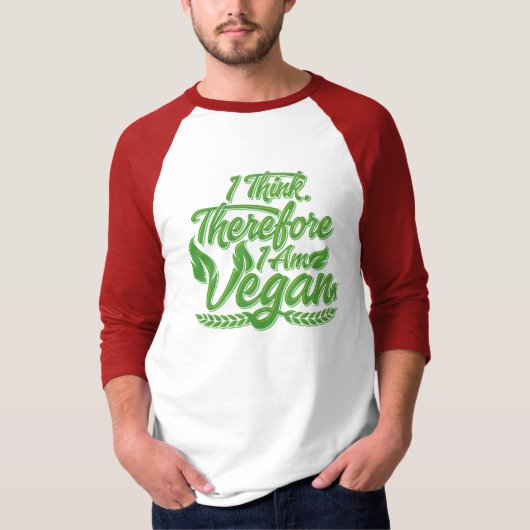 Ik denk dus dat ik Vegan ben T-shirt (Voorkant)