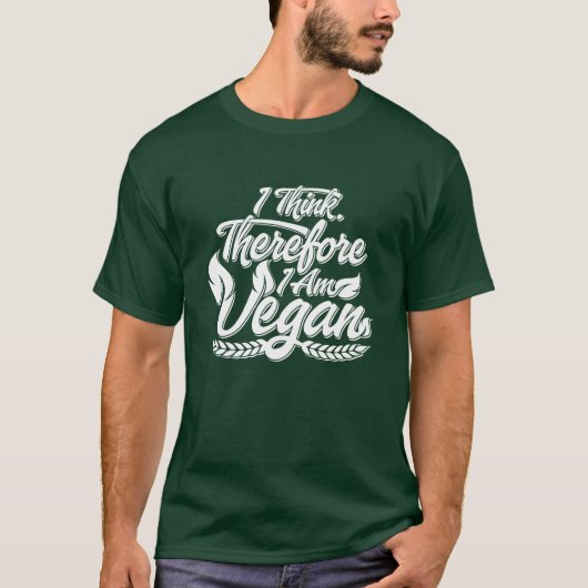 Ik denk dus dat ik Vegan ben T-shirt (Voorkant)