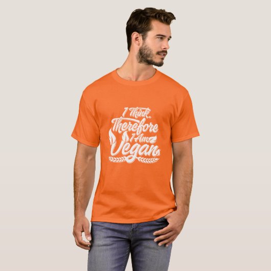 Ik denk dus dat ik Vegan ben T-shirt (Voorkant volledig)