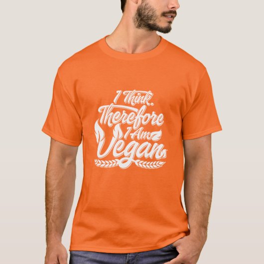Ik denk dus dat ik Vegan ben T-shirt (Voorkant)