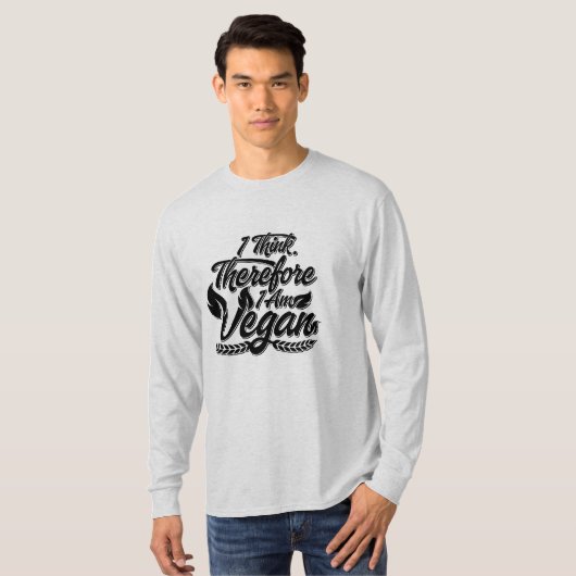 Ik denk dus dat ik Vegan ben T-shirt (Voorkant volledig)