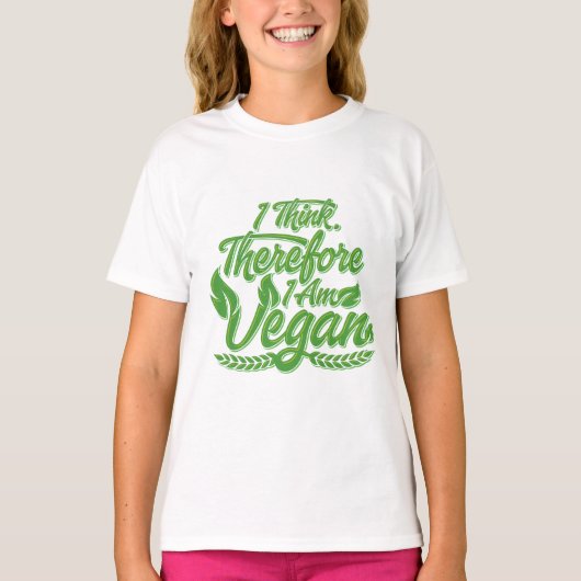 Ik denk dus dat ik Vegan ben T-shirt (Voorkant)