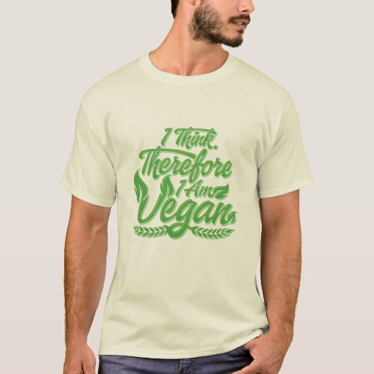 Ik denk dus dat ik Vegan ben T-shirt (Voorkant)