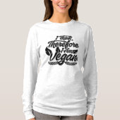 Ik denk dus dat ik Vegan ben T-shirt (Voorkant)