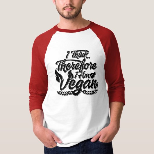 Ik denk dus dat ik Vegan ben T-shirt (Voorkant)