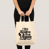 Ik denk dus dat ik Vegan ben Tote Bag (Voorkant (product))