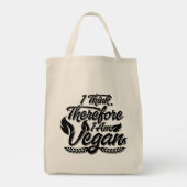 Ik denk dus dat ik Vegan ben Tote Bag (Achterkant)