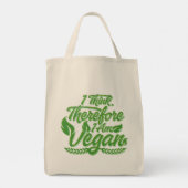Ik denk dus dat ik Vegan ben Tote Bag (Achterkant)