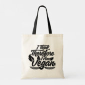 Ik denk dus dat ik Vegan ben Tote Bag (Achterkant)