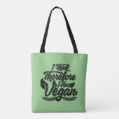 Ik denk dus dat ik Vegan ben Tote Bag (Achterkant)