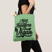 Ik denk dus dat ik Vegan ben Tote Bag (Dichtbij)