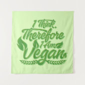 Ik denk dus dat ik Vegan ben Wandkleed (Voorkant)