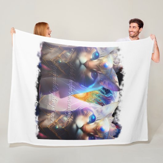 Ik denk, dus ik ben, en stijlvolle ervaring c fleece deken (In situ)