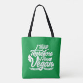 Ik Denk, Dus Ik Ben Veganist Tote Bag (Achterkant)