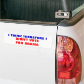 IK DENK DUS IK, HEB NIET OP OBAMA GESTEMD BUMPERSTICKER (Op Truck)