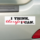 Ik Denk Dus Ik Kan Positief Denken Bumpersticker (Op auto)
