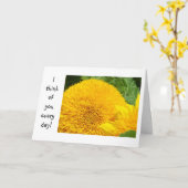 Ik denk elke dag aan jou! Kaarten die aan je denke (Gele Bloem)