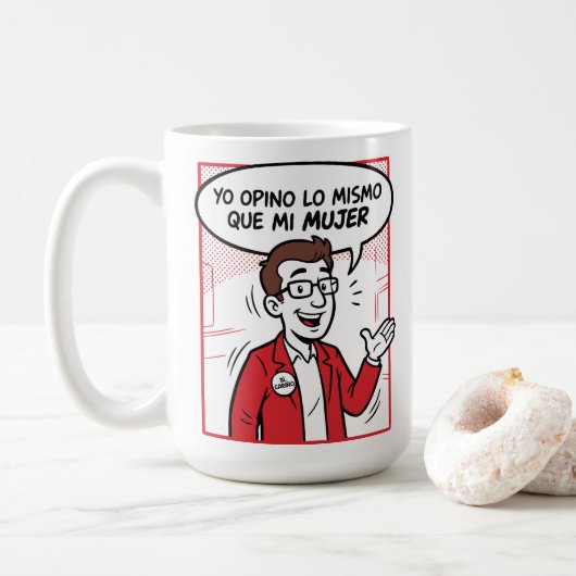Ik denk er hetzelfde over koffiemok (Met donut)