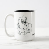 Ik denk eraan dat Bulldog Coffee Mok (Links)